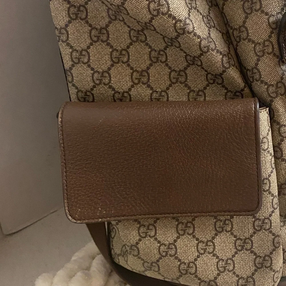Authentic Gucci Ophidia Monogram Backpack with VTG Double G